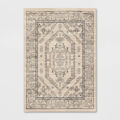 Plush Persian Style Area Rug Cream - Threshold™ 6 Plush Persian Style Area Rug Cream - Threshold™ - Image 6