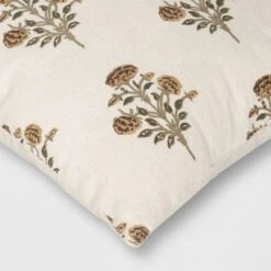 Block Print Floral Square Throw Pillow - Threshold™ -Threshold Home Decoration GUEST 57e91232 2ec8 444c 891d 5a29c5eb3bd7