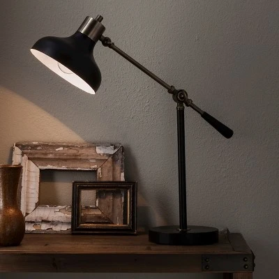 Crosby Schoolhouse Desk Lamp Black - Threshold 2 Crosby Schoolhouse Desk Lamp Black - Threshold - Image 2