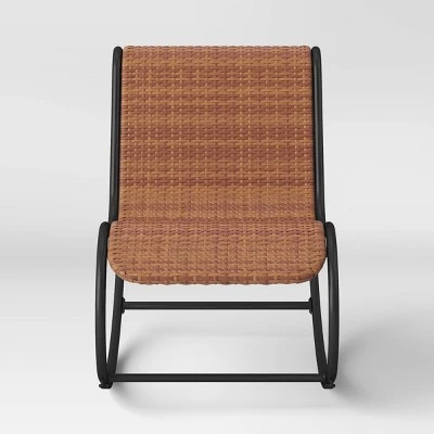 Wexler Wicker Rocking Chair - Black - Threshold™ 2 Wexler Wicker Rocking Chair - Black - Threshold™ - Image 2