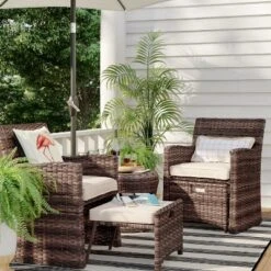 Halsted 5pc Wicker Small Space Patio Furniture Set - Threshold 26 Halsted 5pc Wicker Small Space Patio Furniture Set - Threshold -Threshold Home Decoration GUEST 5b71274d a892 473e 8f50 3fb3df26fbd6