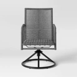 2pc Granby Padded Wicker Outdoor Patio Dining Chairs Swivel Chairs Gray - Threshold™ -Threshold Home Decoration GUEST 5ceab08c a6c7 44da afd8 4c3be5f0b3bc