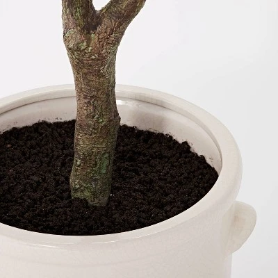76.5"x 30" Artificial Olive Tree In Ceramic Pot - Threshold™ Designed With Studio McGee 3 76.5"x 30" Artificial Olive Tree In Ceramic Pot - Threshold™ Designed With Studio McGee - Image 3