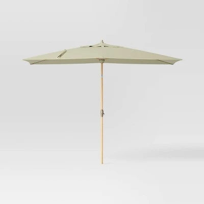 10'x6' Rectangular Market Patio Umbrella - Light Wood Pole - Threshold™ 20 10'x6' Rectangular Market Patio Umbrella - Light Wood Pole - Threshold™ - Image 20