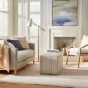 7'x10' Marina Striped Wool/Cotton Area Rug Cream - Threshold™ Designed With Studio McGee