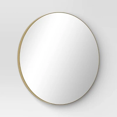 28" Round Infinity Circle Mirror Brass - Threshold™ 2 28" Round Infinity Circle Mirror Brass - Threshold™ - Image 2
