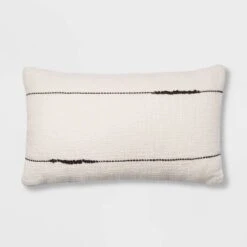 Embroidered Thin Line Lumbar Throw Pillow - Threshold™ -Threshold Home Decoration GUEST 65d64074 7499 45ac befe a34c208bf04d