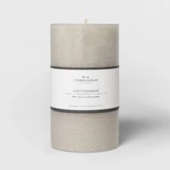 Pillar Cozy Cashmere Candle Gray - Threshold™ -Threshold Home Decoration GUEST 6771ee8b b20e 4eed b029 2ff400941a82