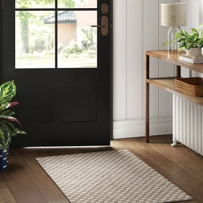 2'6"x4' Checkerboard Plush Accent Rug - Threshold™ 1 2'6"x4' Checkerboard Plush Accent Rug - Threshold™