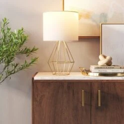 Large Geo Table Lamp Brass - Threshold™