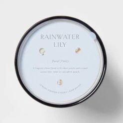 Colored Vase Glass With Dustcover Rainwater Lily Candle Gray - Threshold™ -Threshold Home Decoration GUEST 6efd91a6 961e 4e90 a80c c65ad3c57740