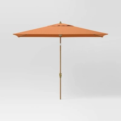 10'x6' Rectangular Market Patio Umbrella - Light Wood Pole - Threshold™ 7 10'x6' Rectangular Market Patio Umbrella - Light Wood Pole - Threshold™ - Image 7