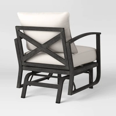 2pc Ryegate Glider Outdoor Patio Chairs, Club Chairs Gray - Threshold™ 4 2pc Ryegate Glider Outdoor Patio Chairs, Club Chairs Gray - Threshold™ - Image 4