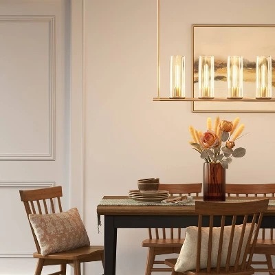 Lyndon Linear Chandelier Brass - Threshold™ 1 Lyndon Linear Chandelier Brass - Threshold™