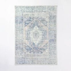 Brighton Distressed Vintage Persian Rug Light Blue - Threshold™ Designed With Studio McGee -Threshold Home Decoration GUEST 749f8c26 ca3a 4ac4 b6de f950c498d722