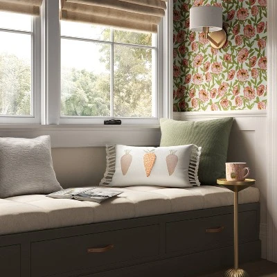 Textured Velvet Square Throw Pillow - Threshold™ 1 Textured Velvet Square Throw Pillow - Threshold™