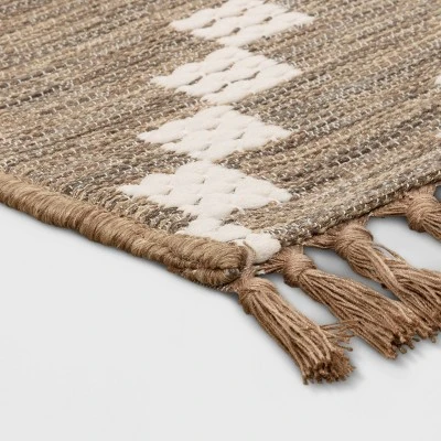 Check Diamonds Outdoor Rug Tan - Threshold™ 2 Check Diamonds Outdoor Rug Tan - Threshold™ - Image 2