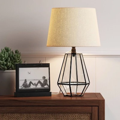 Small Terrarium Table Lamp Base Black - Threshold™ 2 Small Terrarium Table Lamp Base Black - Threshold™ - Image 2
