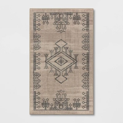 Hancock Distressed Center Motif Rug Beige - Threshold™ 6 Hancock Distressed Center Motif Rug Beige - Threshold™ - Image 6