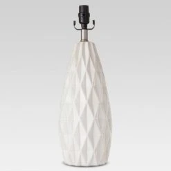 Faceted Ceramic Large Lamp Base White - Threshold 7 Faceted Ceramic Large Lamp Base White - Threshold -Threshold Home Decoration GUEST 7b2627e8 f8a0 414b 98d0 40d1edd56162