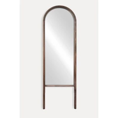 20" X 65" Wood Arched Floor Mirror Walnut - Threshold™ Designed With Studio McGee 3 20" X 65" Wood Arched Floor Mirror Walnut - Threshold™ Designed With Studio McGee - Image 3