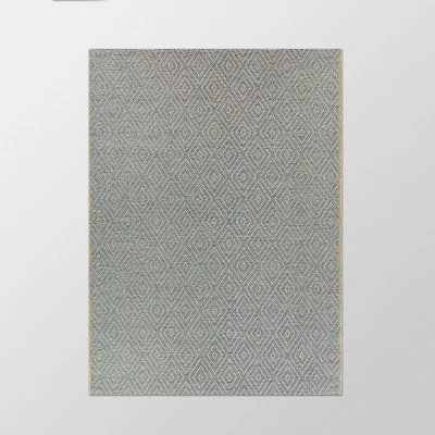 Prisma Diamond Outdoor Rug Gray - Threshold™ 2 Prisma Diamond Outdoor Rug Gray - Threshold™ - Image 2