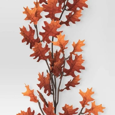 Artificial Oak Leaf Garland - Threshold™ 2 Artificial Oak Leaf Garland - Threshold™ - Image 2