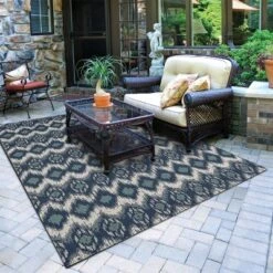 Ikat Outdoor Rug Blue - Threshold 11 Ikat Outdoor Rug Blue - Threshold -Threshold Home Decoration GUEST 7cefe464 7467 4e8c b89d c8028604630b