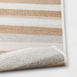 5' X 7' Stripe Tapestry Outdoor Rug Khaki/Gray - Threshold™ -Threshold Home Decoration GUEST 7db8e7d0 5fb0 4c2d 90b4 7d3f8ed24480