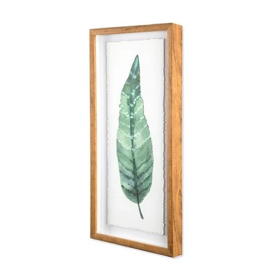 (Set Of 3) 28"x12" Framed Leaves Decorative Wall Art White - Threshold™ 6 (Set Of 3) 28"x12" Framed Leaves Decorative Wall Art White - Threshold™ - Image 6