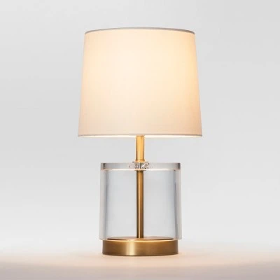 Modern Acrylic Accent Lamp Brass - Threshold 1 Modern Acrylic Accent Lamp Brass - Threshold