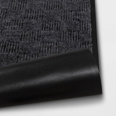 1'6"x2'4" Crochet Utility Doormat Gray - Threshold™ 3 1'6"x2'4" Crochet Utility Doormat Gray - Threshold™ - Image 3