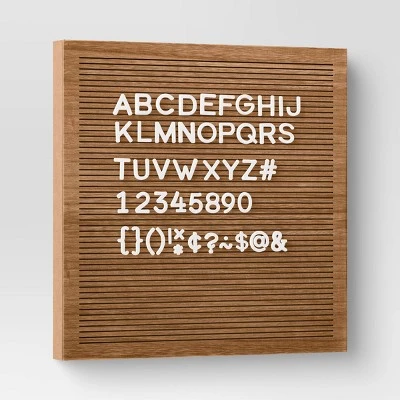 14"x 14" Wood Letter Board Brown - Threshold™ 2 14"x 14" Wood Letter Board Brown - Threshold™ - Image 2