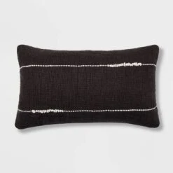 Embroidered Thin Line Lumbar Throw Pillow - Threshold™ -Threshold Home Decoration GUEST 83519d45 3b50 42e9 acdb 2aa37482f1a7