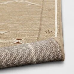 7'x10' Cactus Silk Pattern Outdoor Rug Tan - Threshold™ -Threshold Home Decoration GUEST 838b018c 0371 44e2 9c6b 2057eeaa9e6f