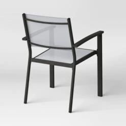 2pc Ryegate Weathered Teak Sling Outdoor Patio Dining Chairs Arm Chairs Gray - Threshold™ -Threshold Home Decoration GUEST 84955e75 3ec0 44c5 927e db67c16c3cae