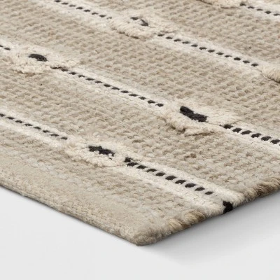 Woven Striped Flatweave Rug Black/Cream - Threshold™ 2 Woven Striped Flatweave Rug Black/Cream - Threshold™ - Image 2