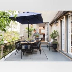 Pattern Stripe Outdoor Rug Blue - Threshold -Threshold Home Decoration GUEST 85ac51d9 65a8 4235 bb8f 62d77b7a20a4