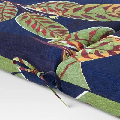 Calathea Outdoor Chair Cushion Navy - Threshold™ 2 Calathea Outdoor Chair Cushion Navy - Threshold™ - Image 2