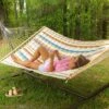 13' Pillowtop Outdoor Fabric Hammock With Spreader Bar Terracotta Pink - Threshold™