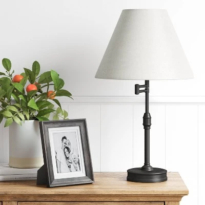 Large Swing Arm Oil Rubbed Lamp Base Black - Threshold™ 2 Large Swing Arm Oil Rubbed Lamp Base Black - Threshold™ - Image 2