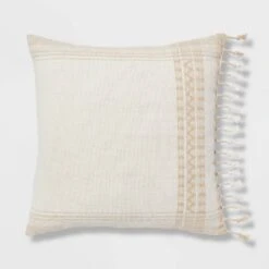Square Woven Pattern Tassel Decorative Throw Pillow - Threshold™ -Threshold Home Decoration GUEST 8ff9a76b bdf8 42ae aaa4 92fc498cdd63