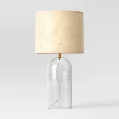 Glass Table Lamp With Open Base And Natural Shade - Threshold™ 4 Glass Table Lamp With Open Base And Natural Shade - Threshold™ - Image 4
