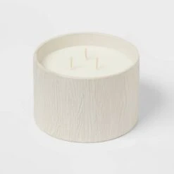 Textured Straight Side Ceramic Warm Cider & Cinnamon Candle White - Threshold™ -Threshold Home Decoration GUEST 913d534b 649d 4c6d 9f5e ee9feea56dbd