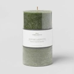 Pillar Candle Water Mint & Eucalyptus Green - Threshold™ -Threshold Home Decoration GUEST 9334b329 4ec4 4a9f a3e0 c2b1ff2ee7be