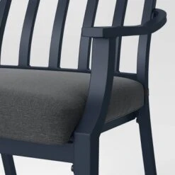 2pc Fairmont Stationary Outdoor Patio Dining Chairs Arm Chairs Black - Threshold™ -Threshold Home Decoration GUEST 93b3d878 5c10 4c28 a687 063fbcfa7688