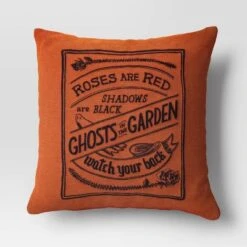 Embroidered Ghosts In The Garden Square Halloween Throw Pillow Orange - Threshold™ 7 Embroidered Ghosts In The Garden Square Halloween Throw Pillow Orange - Threshold™ -Threshold Home Decoration GUEST 940441dc 54cb 444d 997a c7665744f61a