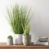 25" X 15" Artificial Onion Grass Arrangement In Ceramic Pot - Threshold™
