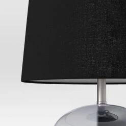 Smoked Glass Table Lamp Black (Includes LED Light Bulb) - Threshold™ -Threshold Home Decoration GUEST 98601f77 85c9 4f8f 8da7 81ac1ada24e3