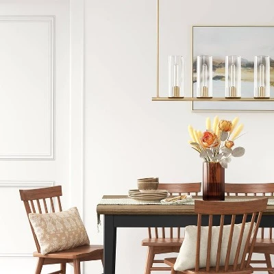 Lyndon Linear Chandelier Brass - Threshold™ 2 Lyndon Linear Chandelier Brass - Threshold™ - Image 2